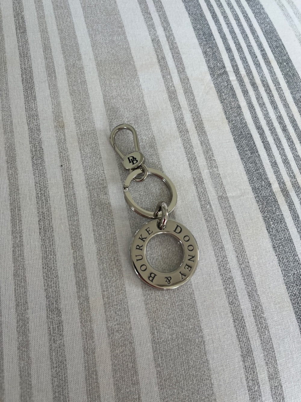 Dooney & Bourke Silver-Tone Circular Logo Key Fob